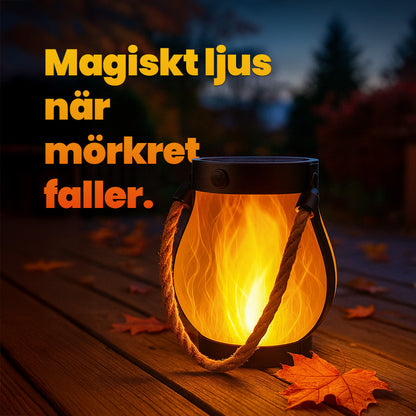 Eldlykta med solcellsladdning