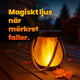 Eldlykta med solcellsladdning